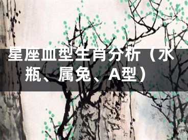 星座血型生肖分析（水瓶、属兔、A型）