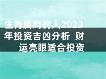 生肖属鸡的人2023年投资吉凶分析  财运亮眼适合投资
