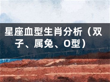 星座血型生肖分析（双子、属兔、O型）