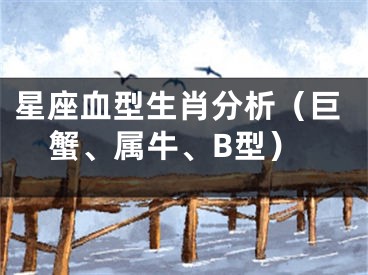 星座血型生肖分析（巨蟹、属牛、B型）
