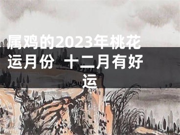 属鸡的2023年桃花运月份  十二月有好运