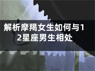 解析摩羯女生如何与12星座男生相处