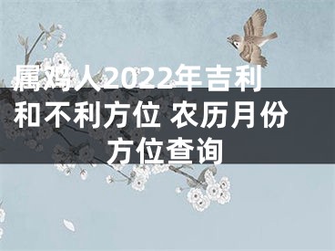 属鸡人2022年吉利和不利方位 农历月份方位查询