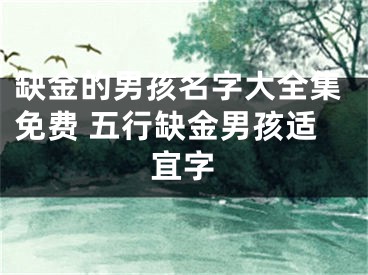 缺金的男孩名字大全集免费 五行缺金男孩适宜字