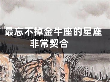 最忘不掉金牛座的星座  非常契合