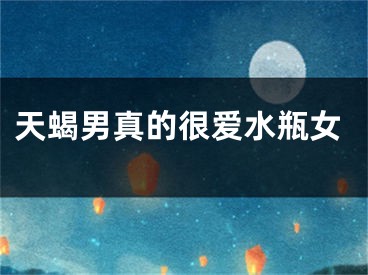 天蝎男真的很爱水瓶女