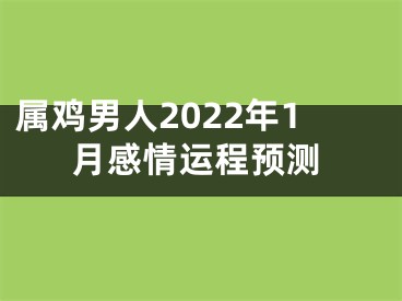 属鸡男人2022年1月感情运程预测