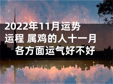 2022年11月运势运程 属鸡的人十一月各方面运气好不好