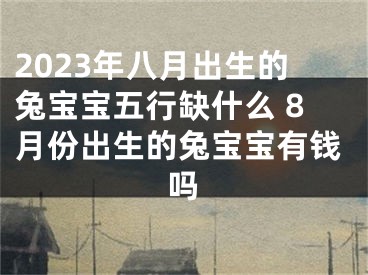2023年八月出生的兔宝宝五行缺什么 8月份出生的兔宝宝有钱吗