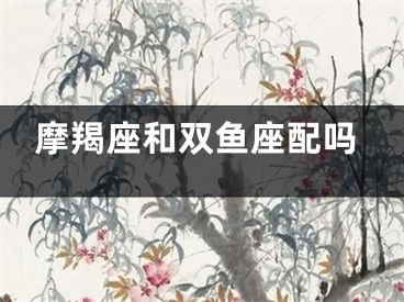 摩羯座和双鱼座配吗