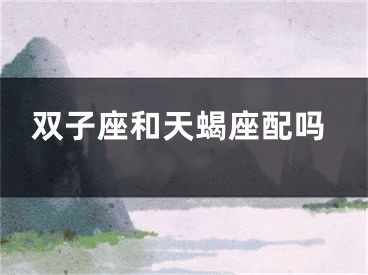 双子座和天蝎座配吗