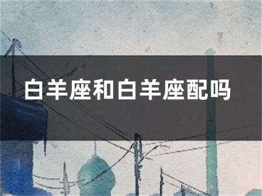 白羊座和白羊座配吗