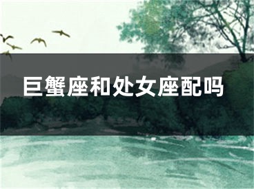 巨蟹座和处女座配吗