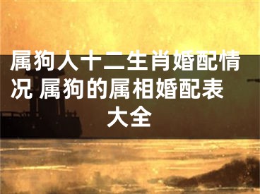 属狗人十二生肖婚配情况 属狗的属相婚配表大全