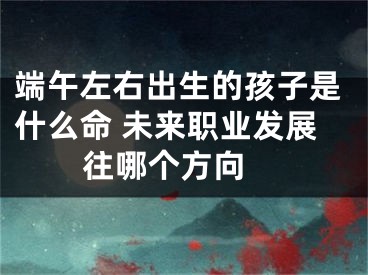 端午左右出生的孩子是什么命 未来职业发展往哪个方向 