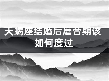 天蝎座结婚后磨合期该如何度过