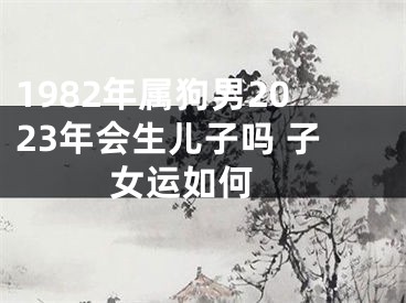1982年属狗男2023年会生儿子吗 子女运如何 