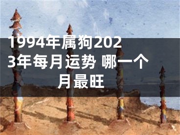 1994年属狗2023年每月运势 哪一个月最旺 