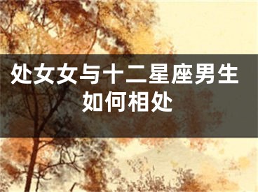处女女与十二星座男生如何相处