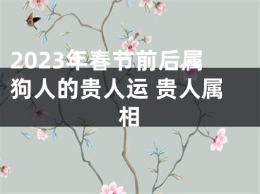 2023年春节前后属狗人的贵人运 贵人属相
