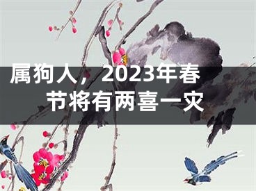 属狗人，2023年春节将有两喜一灾