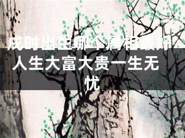 戌时出生哪个属相最好 人生大富大贵一生无忧