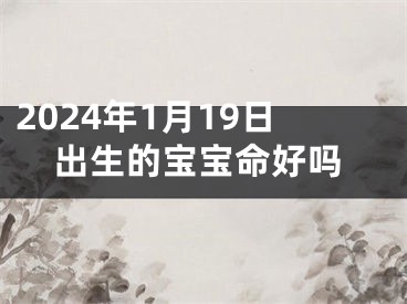 2024年1月19日出生的宝宝命好吗