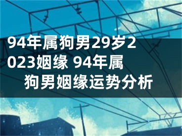 94年属狗男29岁2023姻缘 94年属狗男姻缘运势分析