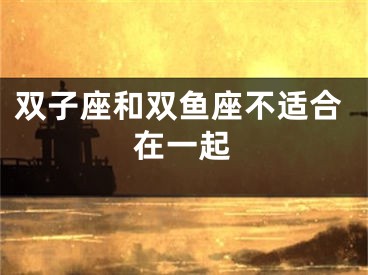 双子座和双鱼座不适合在一起