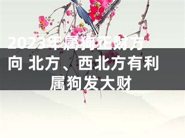 2023年属狗正财方向 北方、西北方有利属狗发大财