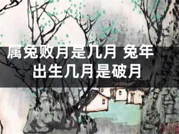 属兔败月是几月 兔年出生几月是破月