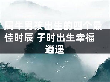 属牛男孩出生的四个最佳时辰 子时出生幸福逍遥