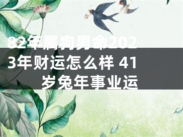 82年属狗男命2023年财运怎么样 41岁兔年事业运