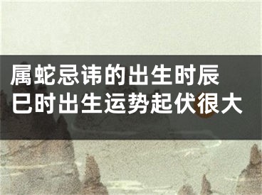 属蛇忌讳的出生时辰 巳时出生运势起伏很大