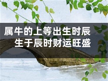 属牛的上等出生时辰 生于辰时财运旺盛
