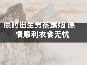 辰时出生男孩婚姻 感情顺利衣食无忧
