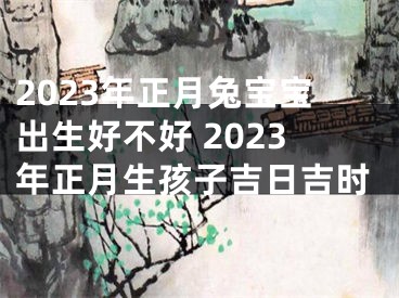 2023年正月兔宝宝出生好不好 2023年正月生孩子吉日吉时
