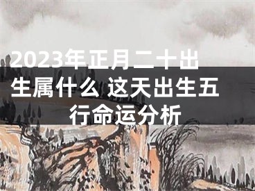 2023年正月二十出生属什么 这天出生五行命运分析