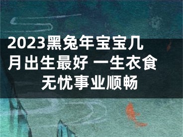 2023黑兔年宝宝几月出生最好 一生衣食无忧事业顺畅