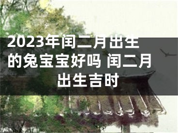 2023年闰二月出生的兔宝宝好吗 闰二月出生吉时