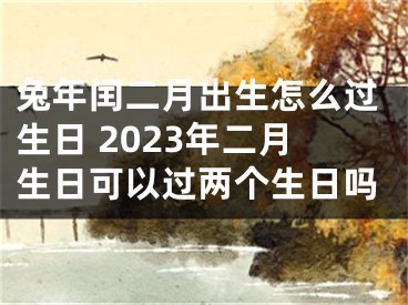兔年闰二月出生怎么过生日 2023年二月生日可以过两个生日吗