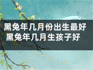 黑兔年几月份出生最好 黑兔年几月生孩子好