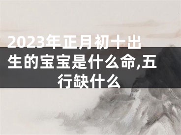 2023年正月初十出生的宝宝是什么命,五行缺什么