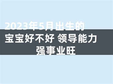 2023年5月出生的宝宝好不好 领导能力强事业旺