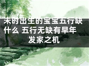 未时出生的宝宝五行缺什么 五行无缺有早年发家之机