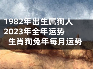 1982年出生属狗人2023年全年运势 生肖狗兔年每月运势