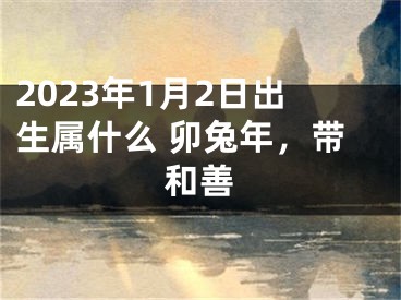 2023年1月2日出生属什么 卯兔年，带和善