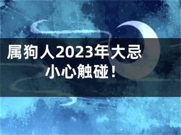 属狗人2023年大忌 小心触碰！