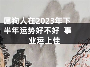 属狗人在2023年下半年运势好不好  事业运上佳