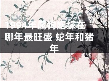 1994年属狗姻缘在哪年最旺盛 蛇年和猪年